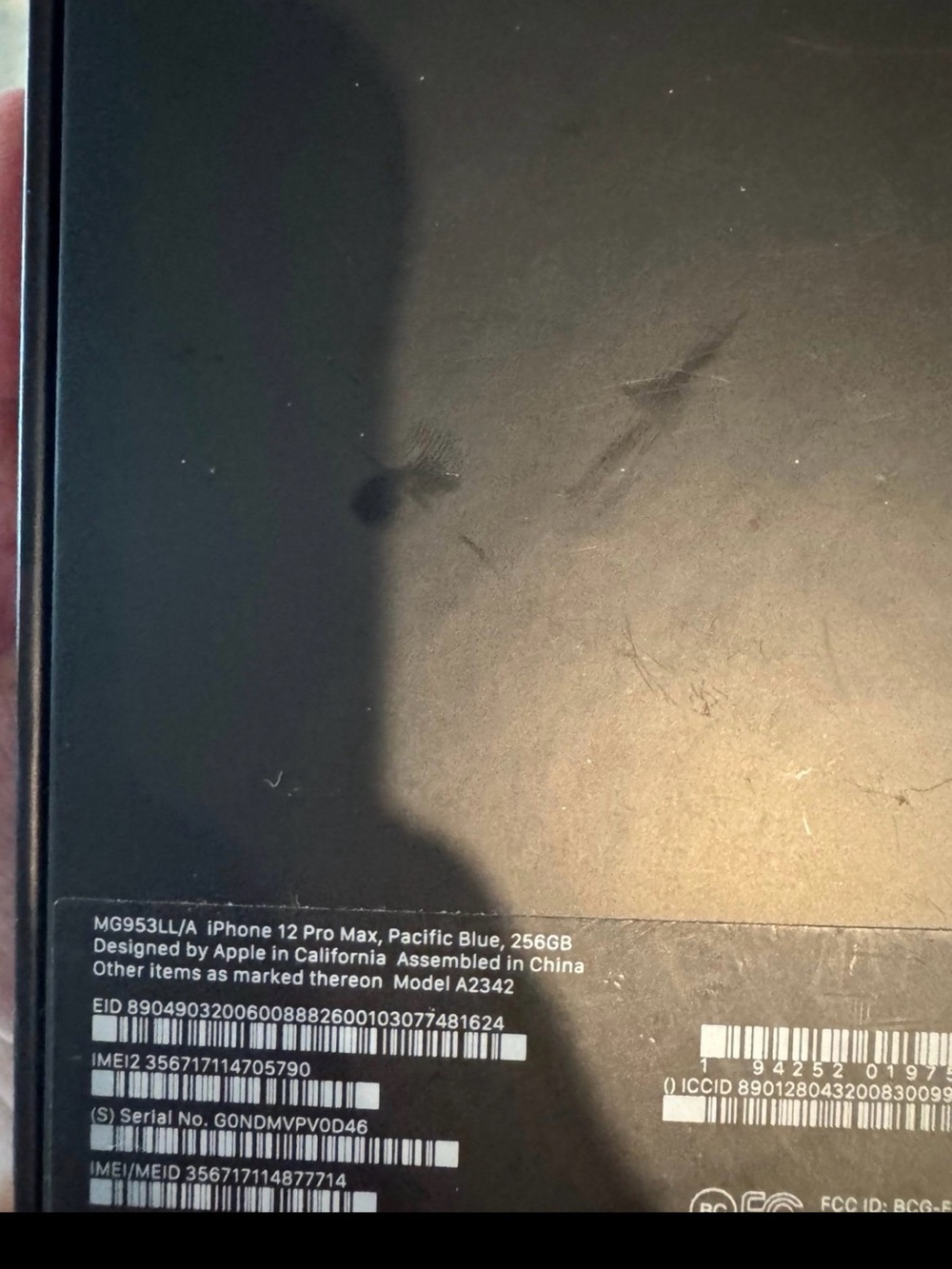 iPhone 12 Pro Max Pacific Blue 256 GB Empty BoX - box only - Picture 6 of 7